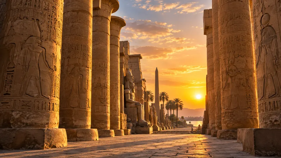 Karnak Temple at sunset