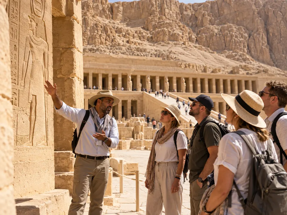 Guided tour at the Temple of Hatshepsut