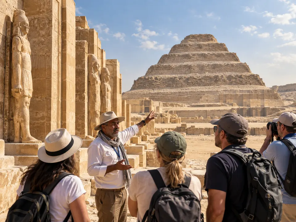 Guided tour at the Step Pyramid