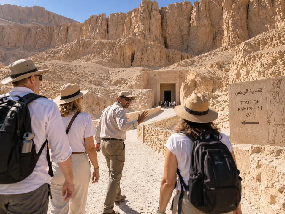 Walking tour at the tomb of Ramses VI