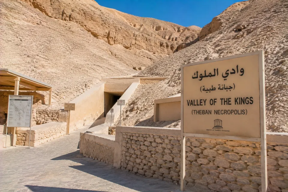 Entrance to a tomb in the Valley of the Kings